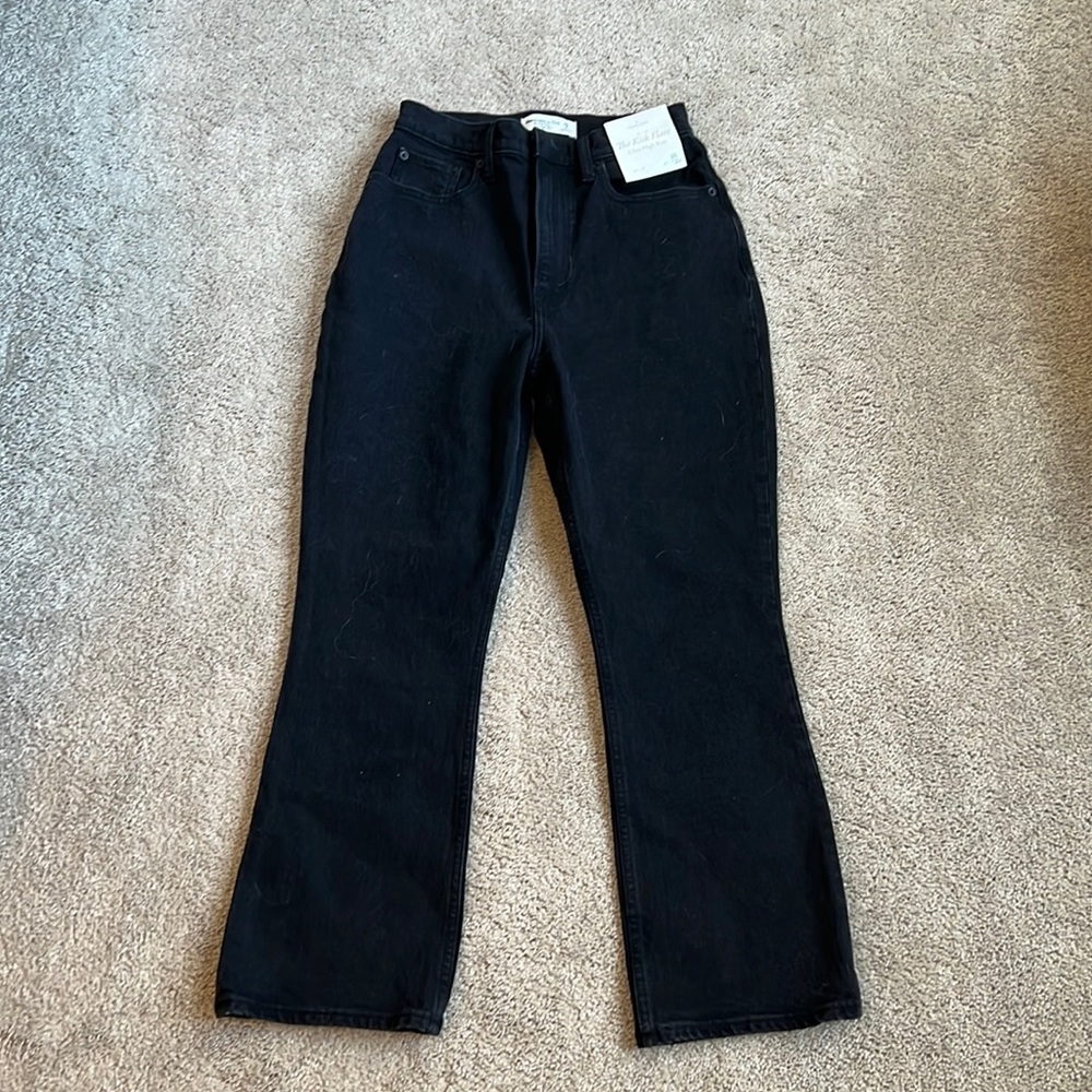 Abercrombie curve love kick flare Ultra High Rise jeans